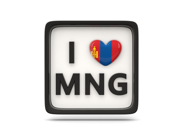 Heart with ISO code. Download flag icon of Mongolia at PNG format