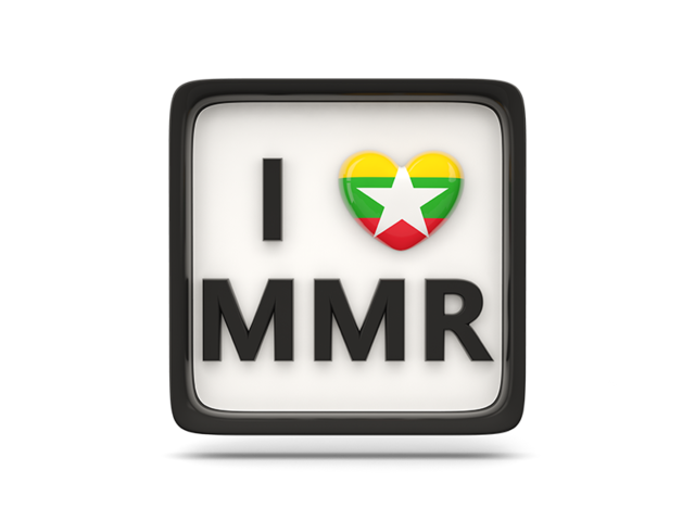 Heart with ISO code. Download flag icon of Myanmar at PNG format
