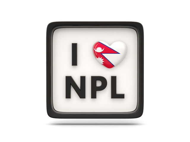 Heart with ISO code. Download flag icon of Nepal at PNG format