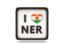 Niger. Heart with ISO code. Download icon.