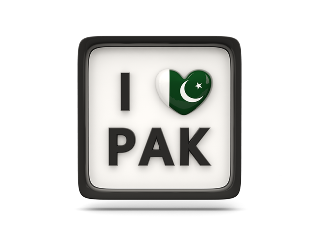 Heart with ISO code. Download flag icon of Pakistan at PNG format