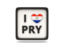 Paraguay. Heart with ISO code. Download icon.