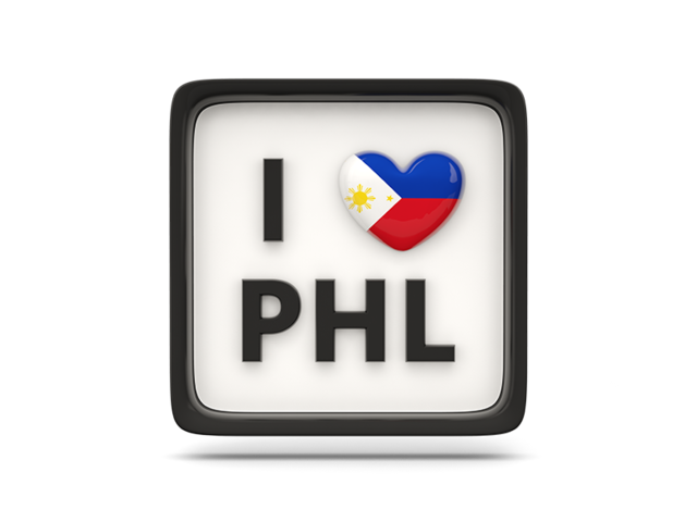 Heart with ISO code. Download flag icon of Philippines at PNG format