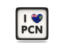 Pitcairn Islands. Heart with ISO code. Download icon.