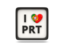 Portugal. Heart with ISO code. Download icon.