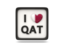 Qatar. Heart with ISO code. Download icon.