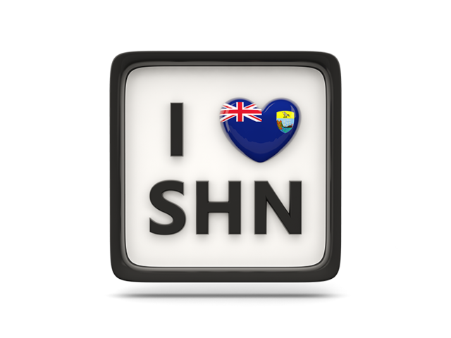 Heart with ISO code. Download flag icon of Saint Helena at PNG format