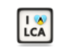 Saint Lucia. Heart with ISO code. Download icon.