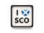 Scotland. Heart with ISO code. Download icon.