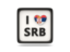 Serbia. Heart with ISO code. Download icon.