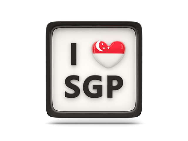 Heart with ISO code. Download flag icon of Singapore at PNG format