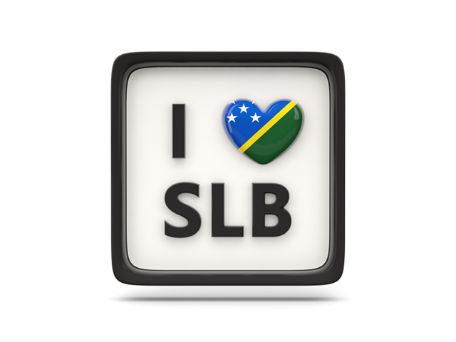 Heart with ISO code. Download flag icon of Solomon Islands at PNG format