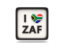 South Africa. Heart with ISO code. Download icon.