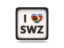 Swaziland. Heart with ISO code. Download icon.
