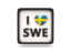 Sweden. Heart with ISO code. Download icon.