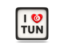 Tunisia. Heart with ISO code. Download icon.