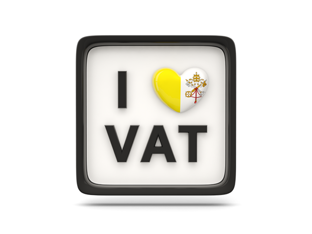 Heart with ISO code. Download flag icon of Vatican City at PNG format