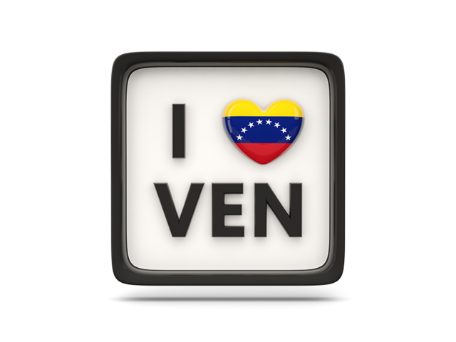 Heart with ISO code. Download flag icon of Venezuela at PNG format
