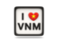 Vietnam. Heart with ISO code. Download icon.