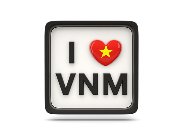 Heart with ISO code. Download flag icon of Vietnam at PNG format