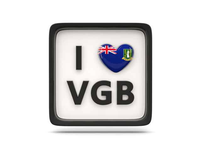 Heart with ISO code. Download flag icon of Virgin Islands at PNG format