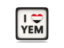 Yemen. Heart with ISO code. Download icon.