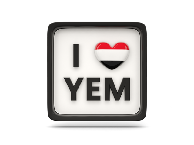 Heart with ISO code. Download flag icon of Yemen at PNG format