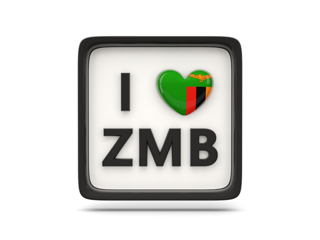 Heart with ISO code. Download flag icon of Zambia at PNG format