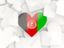 Afghanistan. Hearts background. Download icon.