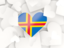 Aland Islands. Hearts background. Download icon.