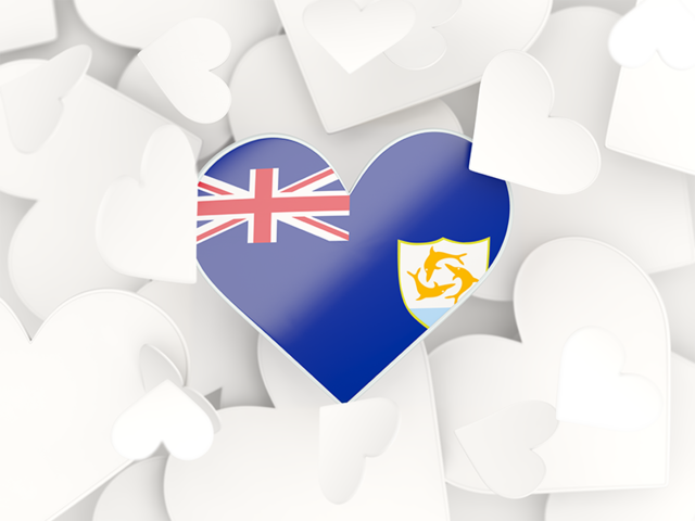 Hearts background. Download flag icon of Anguilla at PNG format