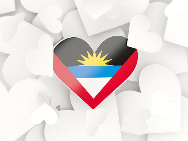 Hearts background. Download flag icon of Antigua and Barbuda at PNG format