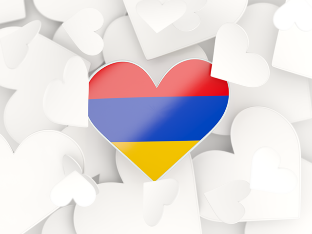 Фон из сердечек. Скачать флаг. Армения