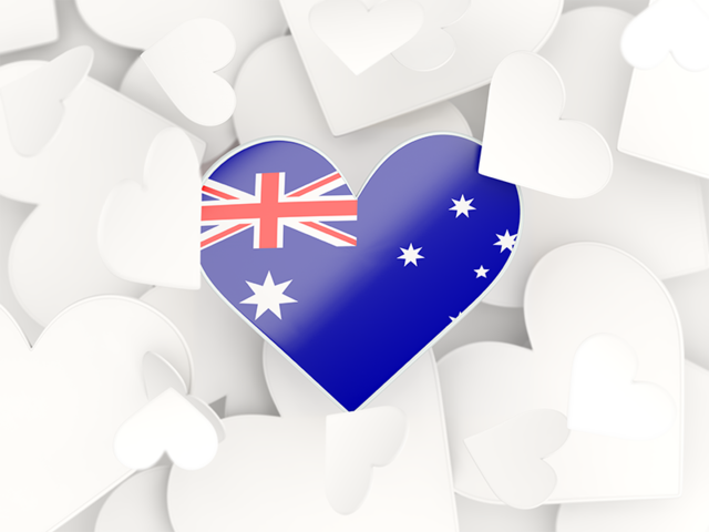 Hearts background. Download flag icon of Australia at PNG format