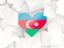 Azerbaijan. Hearts background. Download icon.