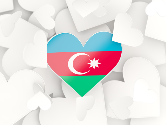 Hearts background. Download flag icon of Azerbaijan at PNG format