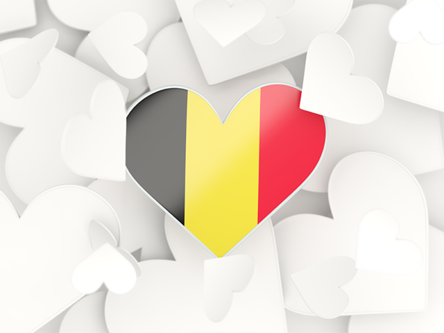Hearts background. Download flag icon of Belgium at PNG format