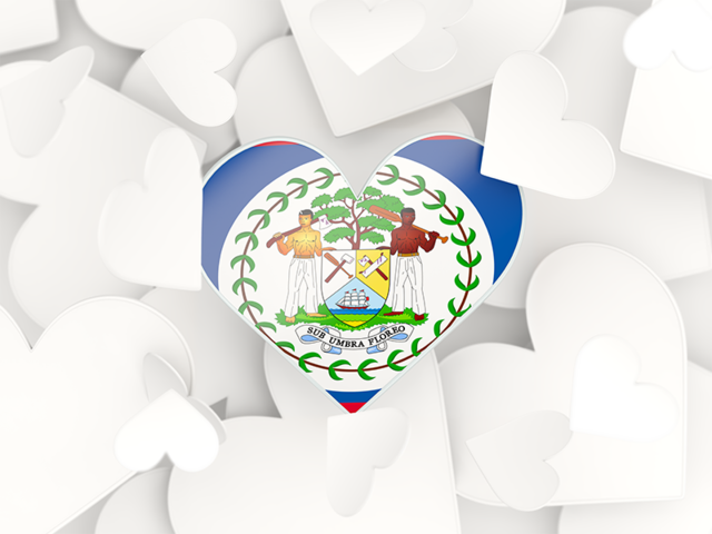 Hearts background. Download flag icon of Belize at PNG format