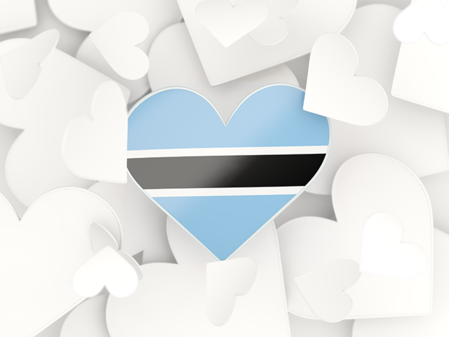 Hearts background. Download flag icon of Botswana at PNG format