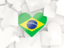 Brazil. Hearts background. Download icon.