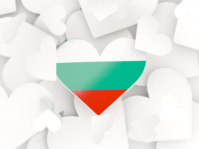 Hearts background. Download flag icon of Bulgaria at PNG format