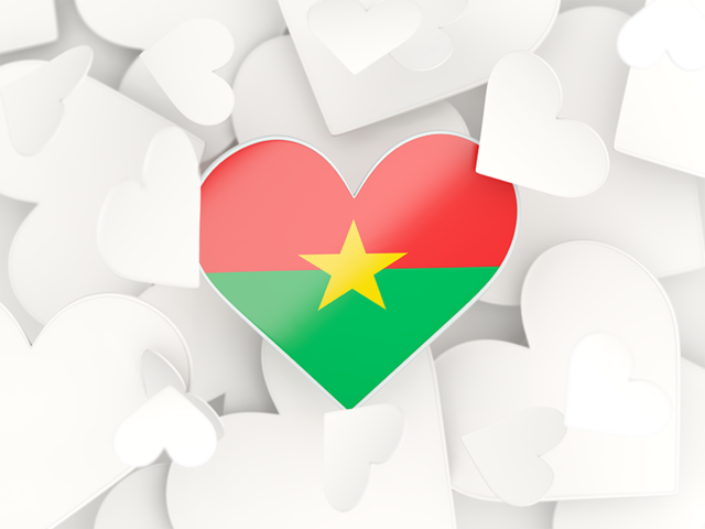 Hearts background. Download flag icon of Burkina Faso at PNG format