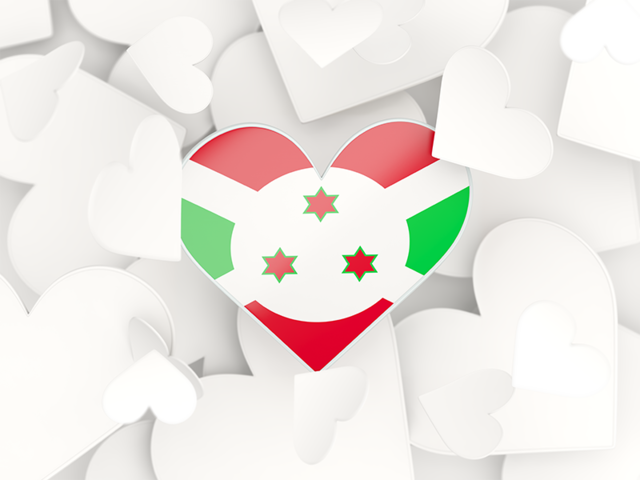 Hearts background. Download flag icon of Burundi at PNG format