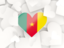 Cameroon. Hearts background. Download icon.