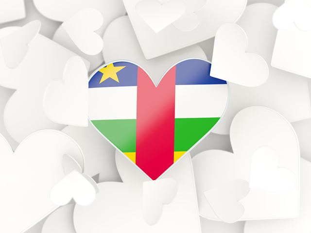Hearts background. Download flag icon of Central African Republic at PNG format