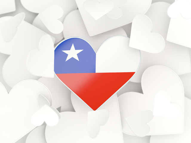 Hearts background. Download flag icon of Chile at PNG format