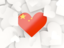 China. Hearts background. Download icon.