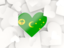 Cocos Islands. Hearts background. Download icon.
