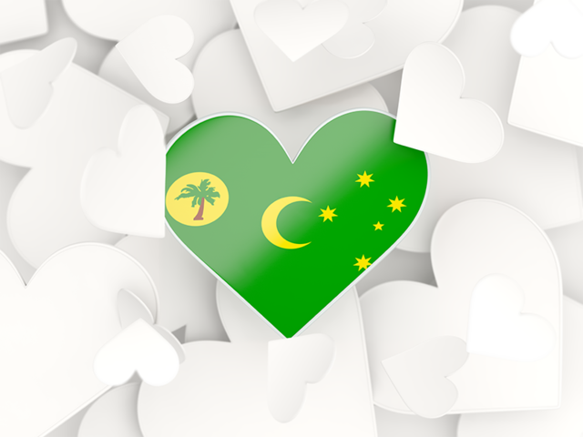 Hearts background. Download flag icon of Cocos Islands at PNG format