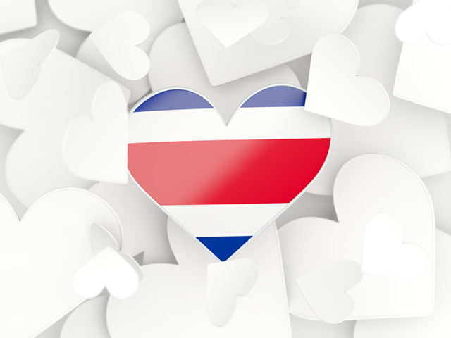 Hearts background. Download flag icon of Costa Rica at PNG format